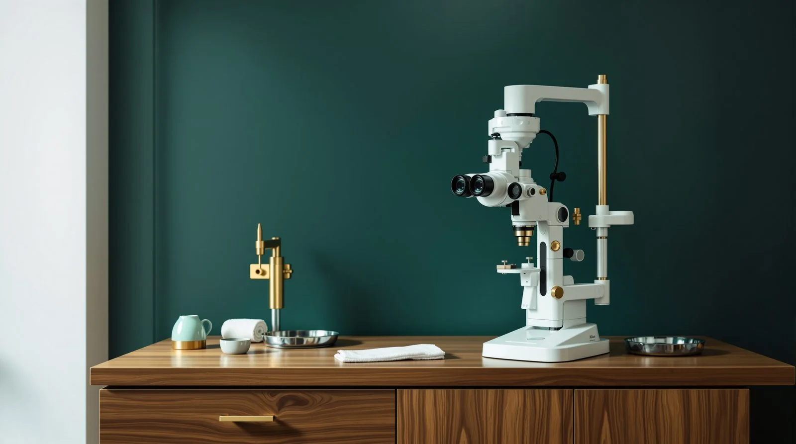 A slit lamp used to assess contact lens fit at Eye Trends