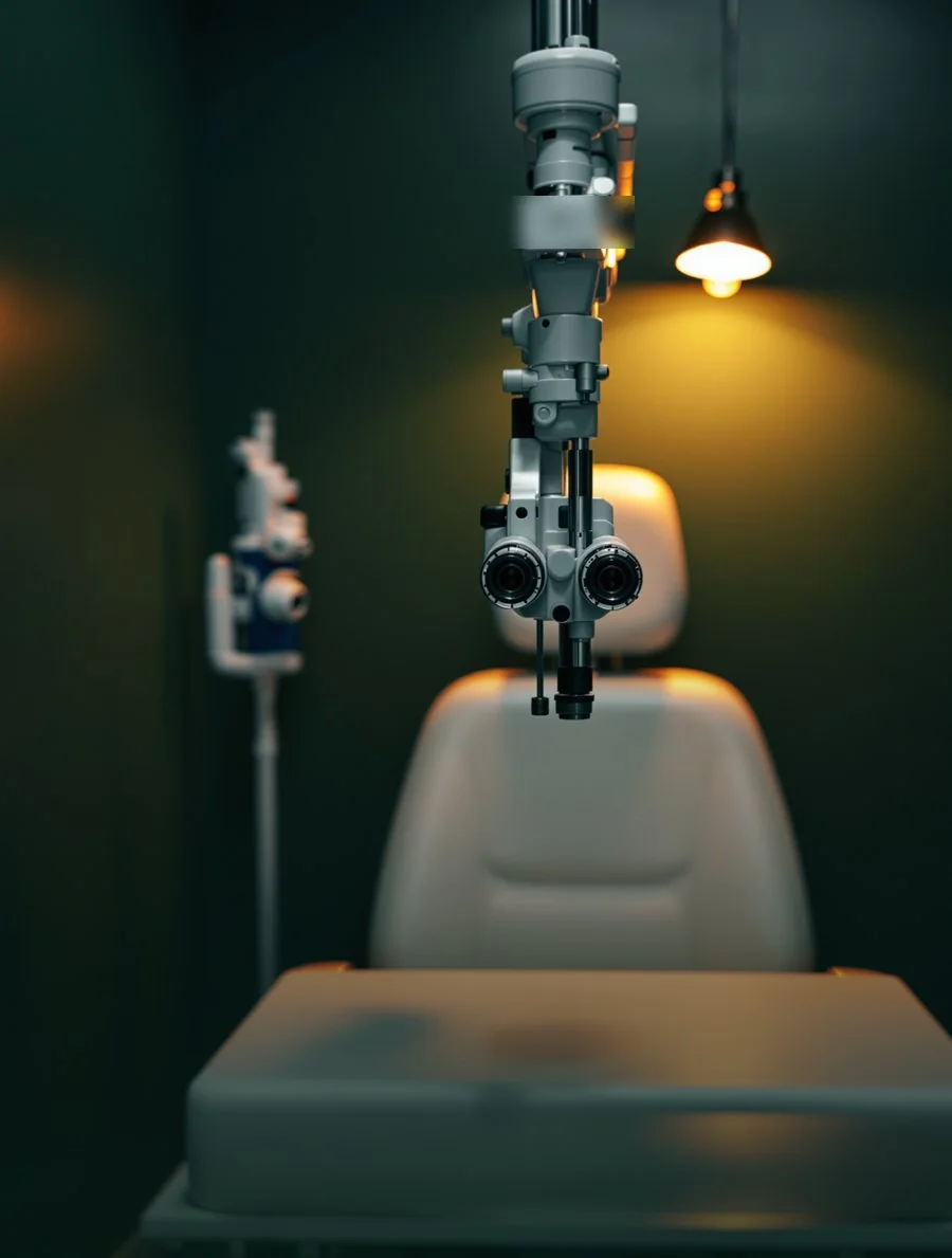 An examination lane ready at Eye Trends in Clear Lake for same-day urgent eye care