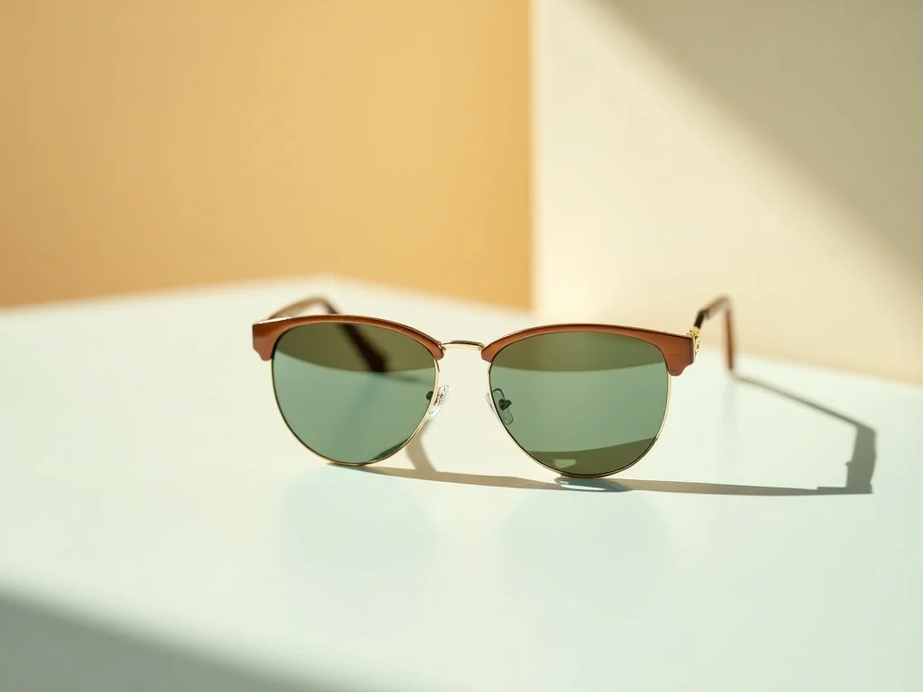 Designer sunglasses on display